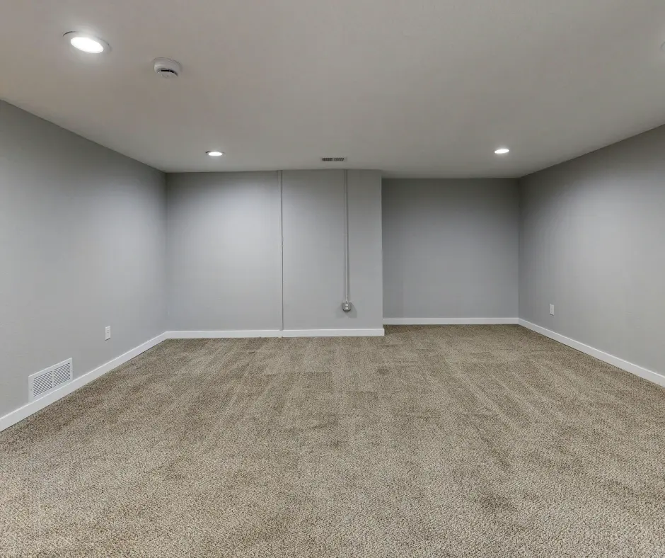 Freshly installed bedroom carpet in an Oklahoma City home