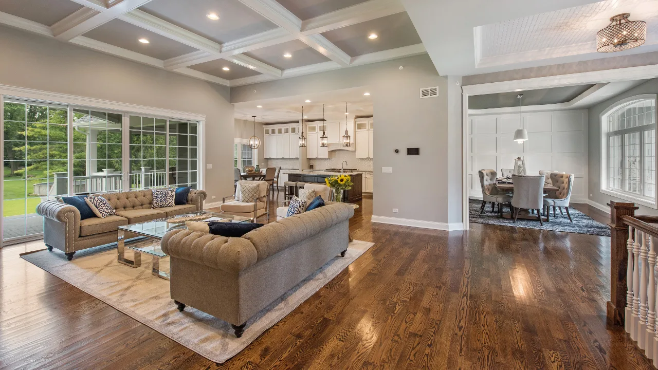 Spacious open-concept Oklahoma City home with wide-plank hardwood flooring by Floors To You OKC