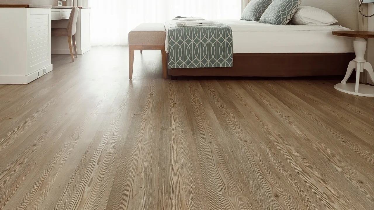 Modern laminate flooring in an Oklahoma City bedroom