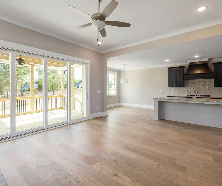 Waterproof vinyl flooring in a sun-lit OKC home