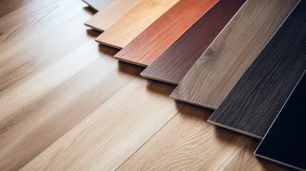 Glue-down luxury vinyl tile sample selection in the Floors To You OKC showroom