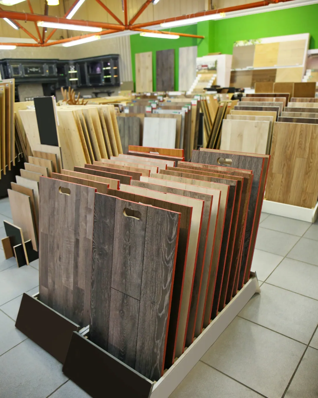 In-stock flooring samples in the Floors To You OKC showroom
